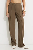 Pantalon surpiqué à jambe droite