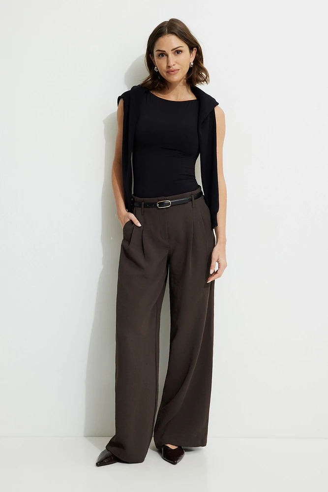 Jourdan Mid Rise Wide Leg Pants