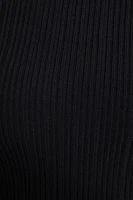 Ribbed Boat Neck Mini Sweater Dress