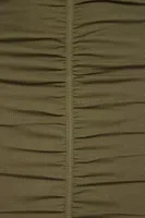 Robe maxi côtelée froncée