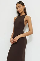 Twisted Racerback Jersey Maxi Dress