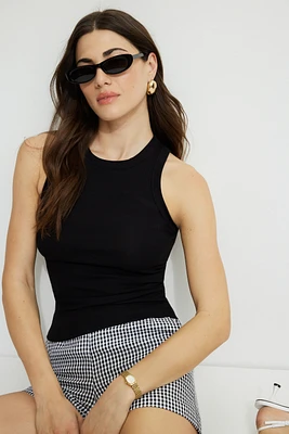 Lunettes de soleil ovales très minces