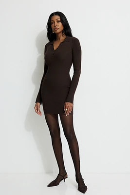 Minirobe polo en tricot côtel