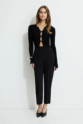Pantalon étroit Kendall à fermeture éclair sur le côt