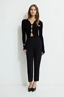 Pantalon étroit Kendall à fermeture éclair sur le côt