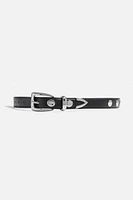 Studded Faux Leather Belt