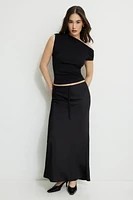 Off Shoulder Draped Jersey Top