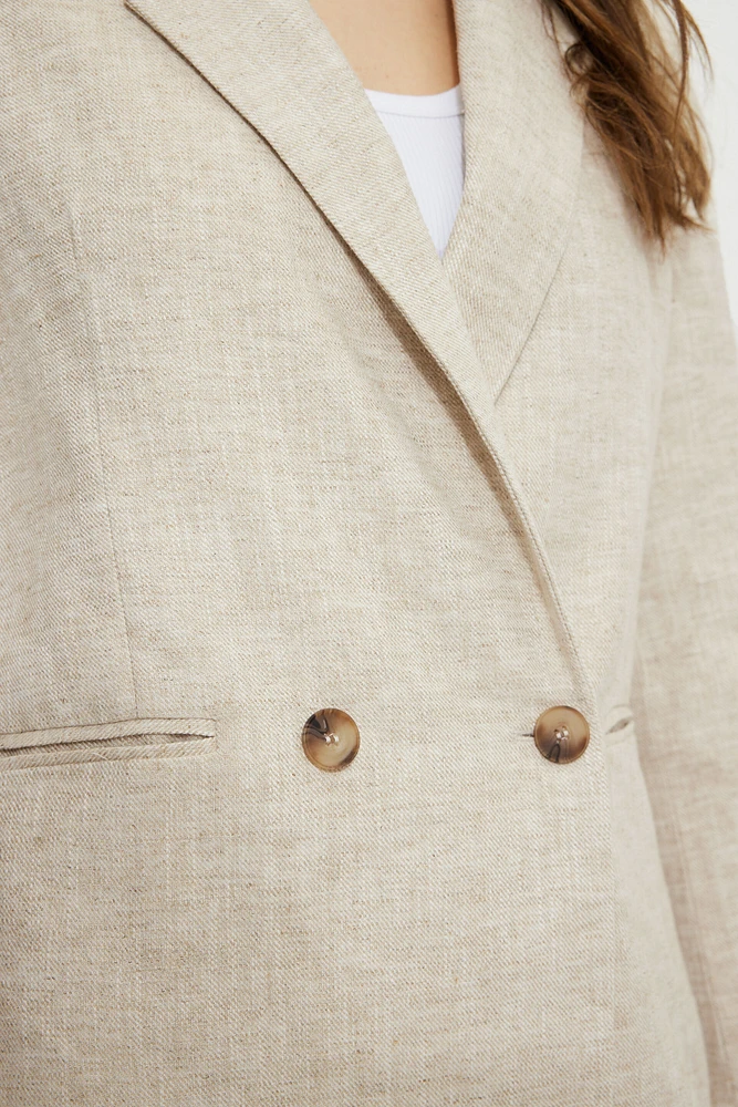 Noa Oversized Linen Blazer