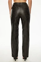 Pantalon droit en faux cuir Justina
