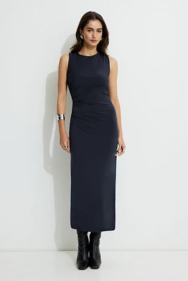 Robe maxi drapée sculptée