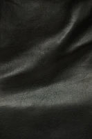 Robe midi en faux cuir à col licou
