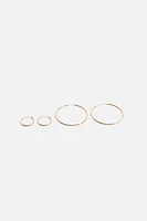 2-Pack Thin Hoop Earrings