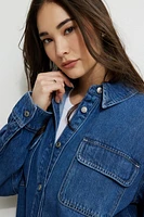 Chemise ample en denim et Tencel