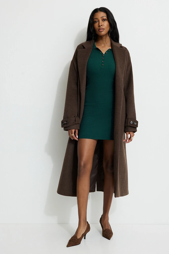 Minirobe polo en tricot côtel
