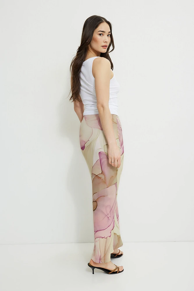 Jupe maxi imprimée style sirène