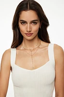 Collier superposé en Y avec miniperles