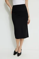 Jupe midi en tricot point de Rome