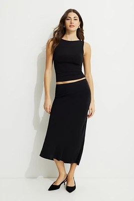 Jupe midi de style nuisette avec picot