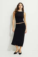 Jupe midi de style nuisette avec picot
