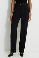 Pintuck Straight Leg Pants