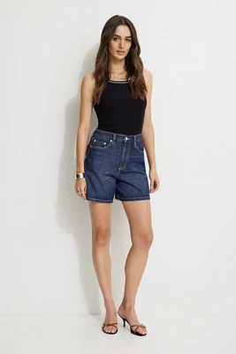 Short en denim A taille haute et coupe Charlie