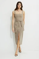 Safari Denim Maxi Dress