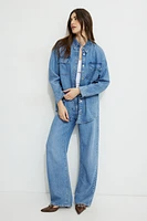 Chemise ample en denim et Tencel