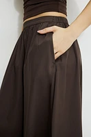 Jupe maxi volumineuse en popeline Lily
