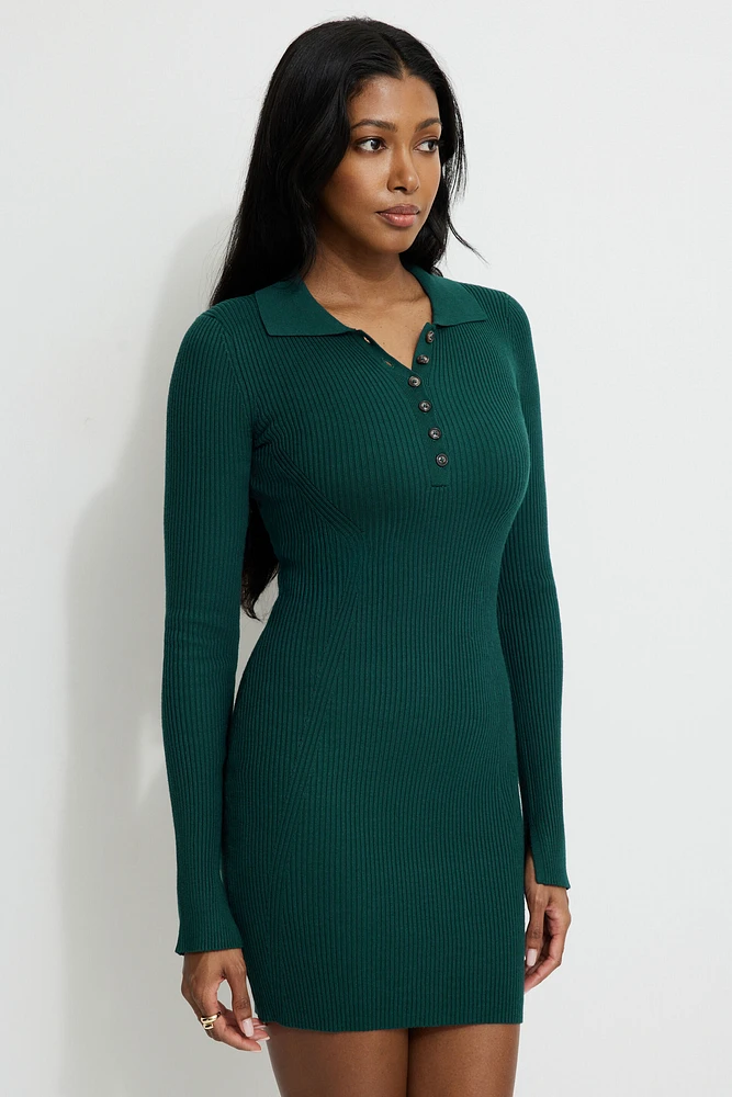 Minirobe polo en tricot côtel
