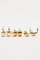 Ensemble de 3 paires d'anneaux d’oreilles massifs