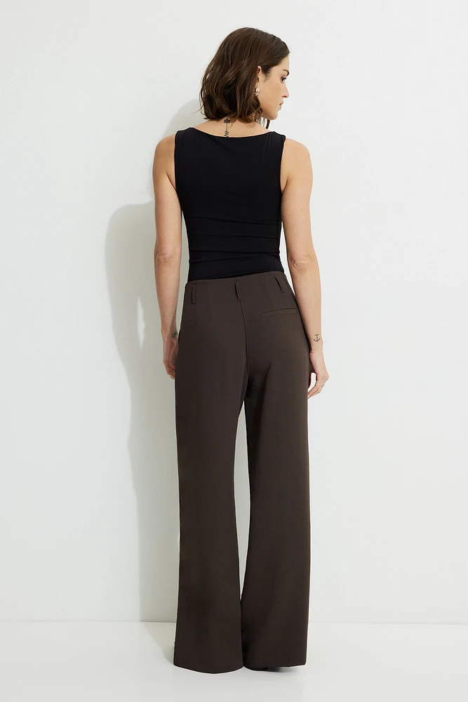 Jourdan Mid Rise Wide Leg Pants