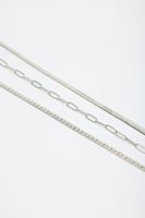 Collier superposé à chaînes trombone, serpent et plate