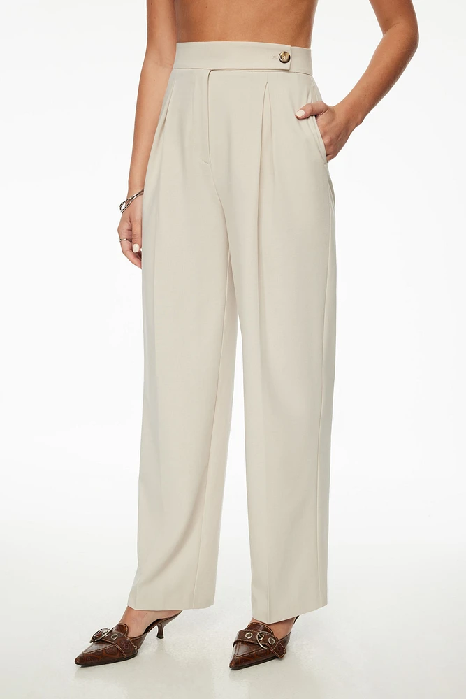 Pantalon plissé à jambe large