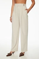 Pantalon plissé à jambe large