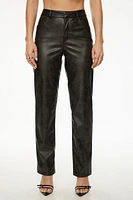 Pantalon droit en faux cuir Justina