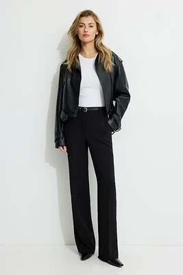 Pantalon fluide à jambe droite