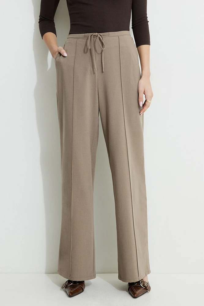 Drawstring Wide Leg Pants