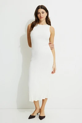 Robe maxi en tricot côtelé
