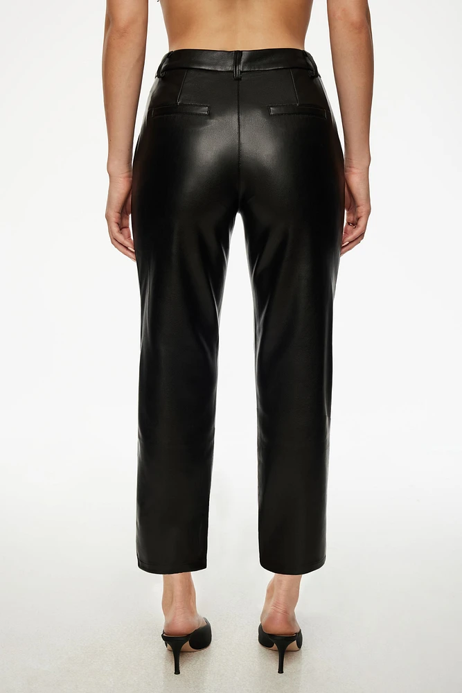 Pantalon à la cheville Vika en faux cuir