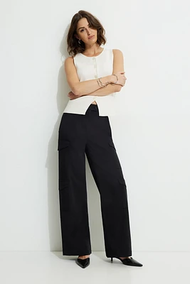 Pantalon cargo à jambe droite