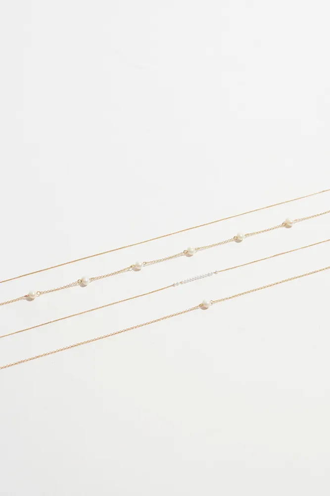 Collier superposé délicat à perles