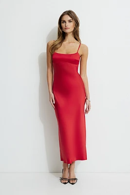 Robe maxi en satin Amira