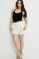 Short mi-cuisse pliss