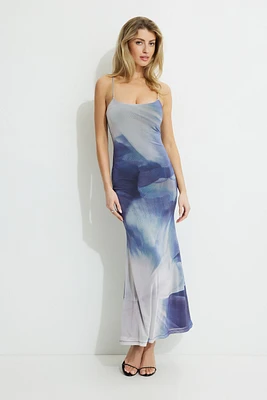 Robe maxi à col échancré Simona