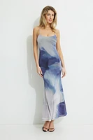 Robe maxi à col échancré Simona