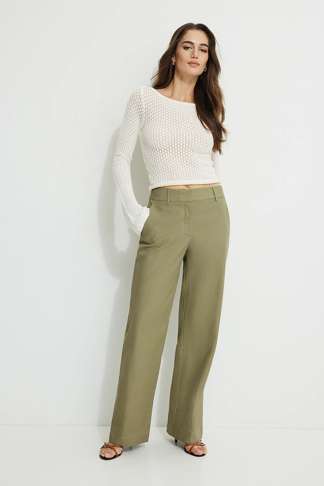 Pantalon épuré à jambe droite