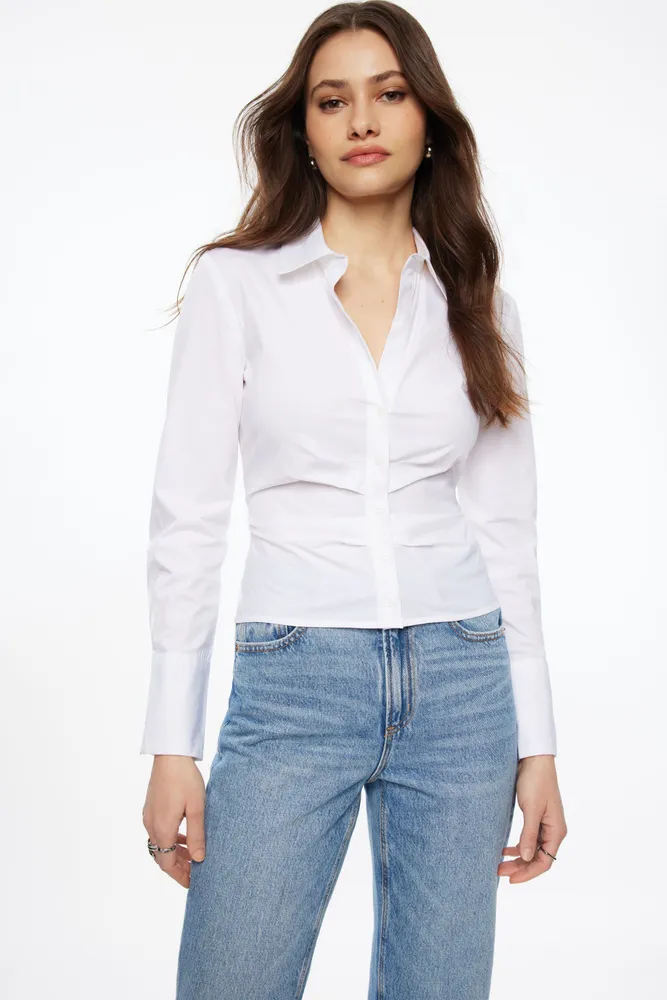 Pleated Midi Shirt