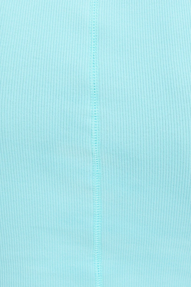 Camisole côtelée à col échancr