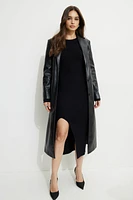 Robe midi en tricot à fente