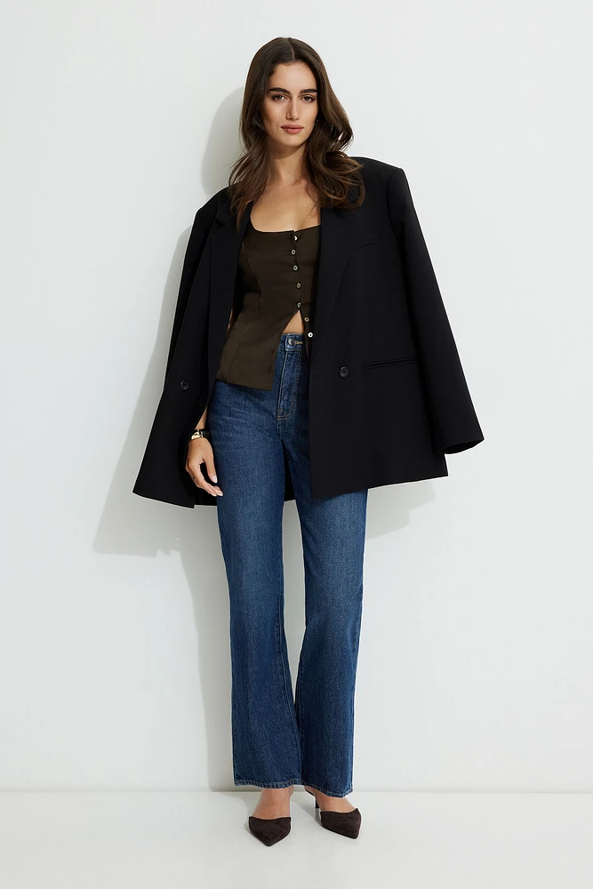 Camisole boutonnière en satin